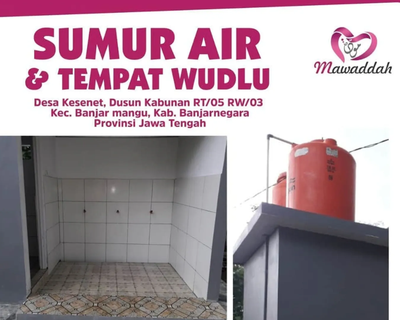 Warga mengambil air dari sumur wakaf